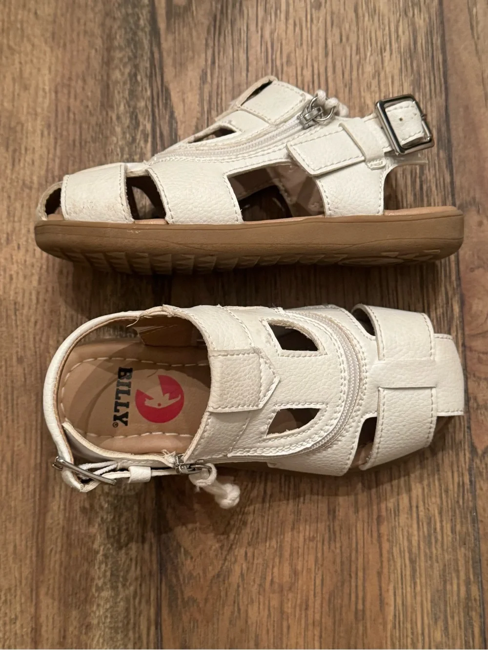 BILLY Footwear - Fisherman sandals 12M white adaptive